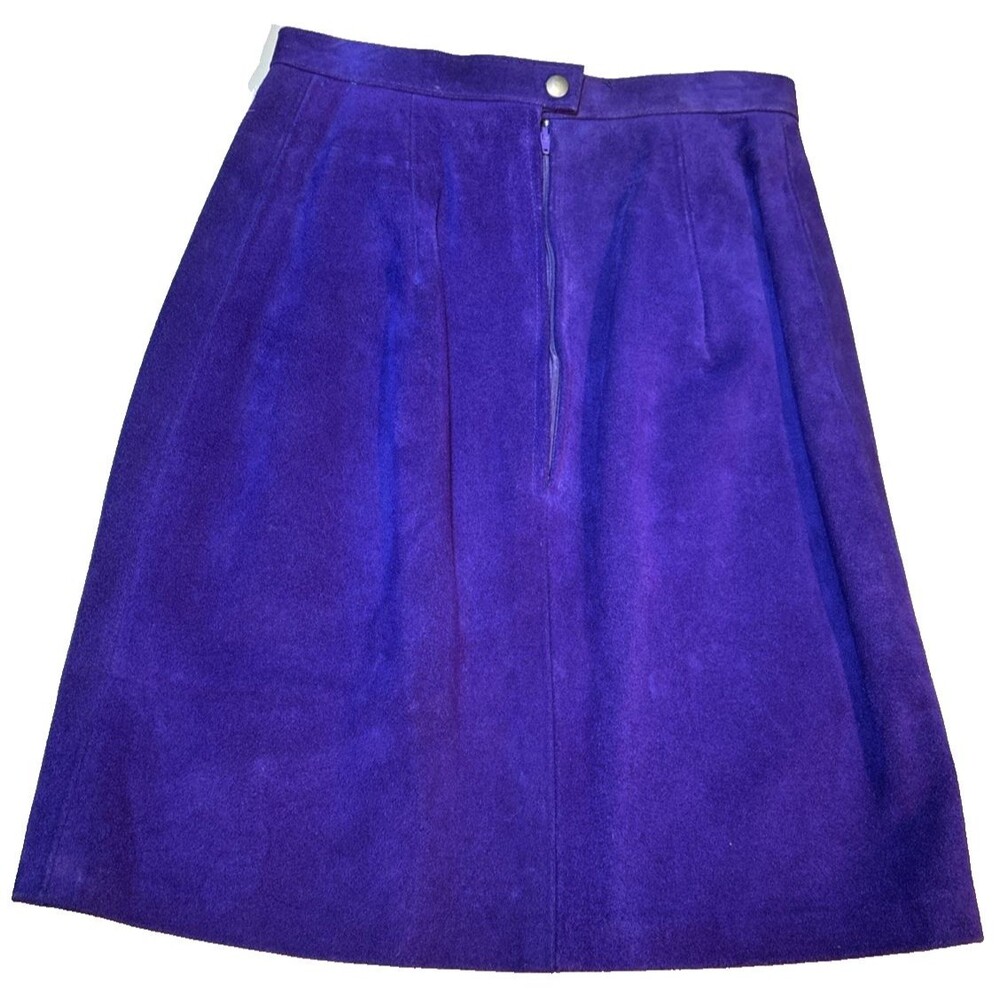 Suede Skirt Split Cowhide Outerwear By Phoenix 3/4 23x18 Purple USA Vintage